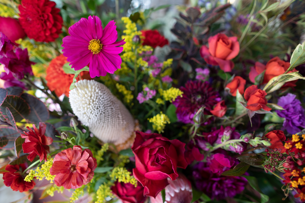 Flower crafts made fresh then dried from a Sebastopol garden