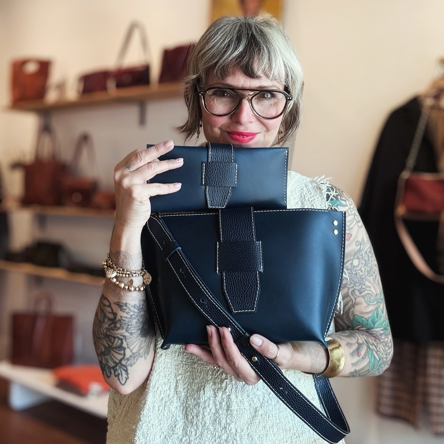 woman with bags